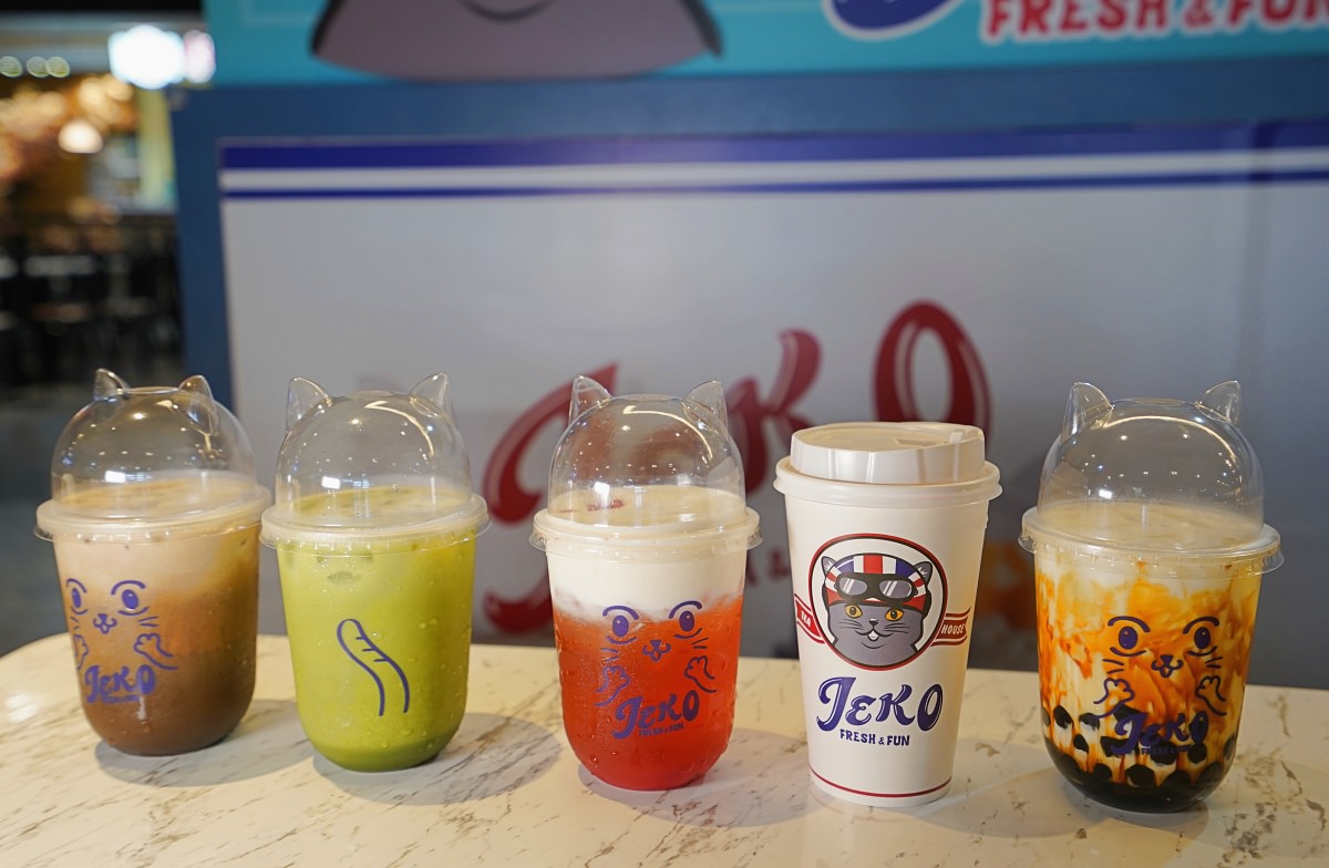 內湖家樂福JEKO TEA HOUSE｜內湖手搖飲料｜超萌貓耳蓋手搖飲