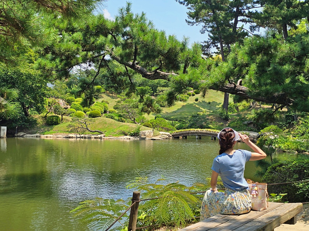 廣島自由行景點「縮景園」日本歷史公園百選隱身在市區裡面的淨土茶道大師創立茗園