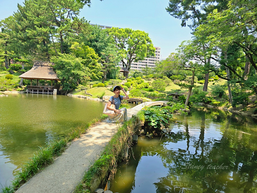 廣島自由行景點「縮景園」日本歷史公園百選隱身在市區裡面的淨土茶道大師創立茗園