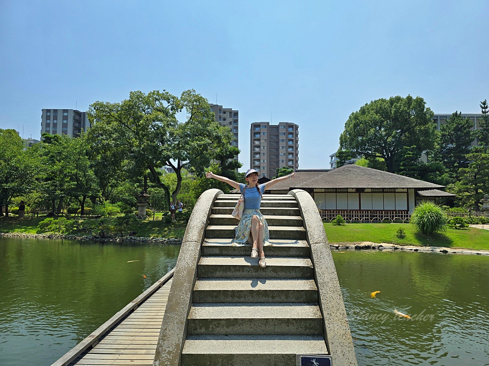 廣島自由行景點「縮景園」日本歷史公園百選隱身在市區裡面的淨土茶道大師創立茗園