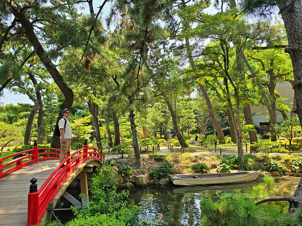 廣島自由行景點「縮景園」日本歷史公園百選隱身在市區裡面的淨土茶道大師創立茗園