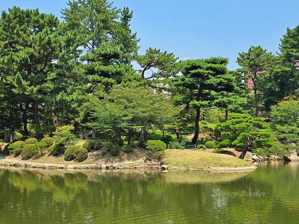 廣島自由行景點「縮景園」日本歷史公園百選隱身在市區裡面的淨土茶道大師創立茗園