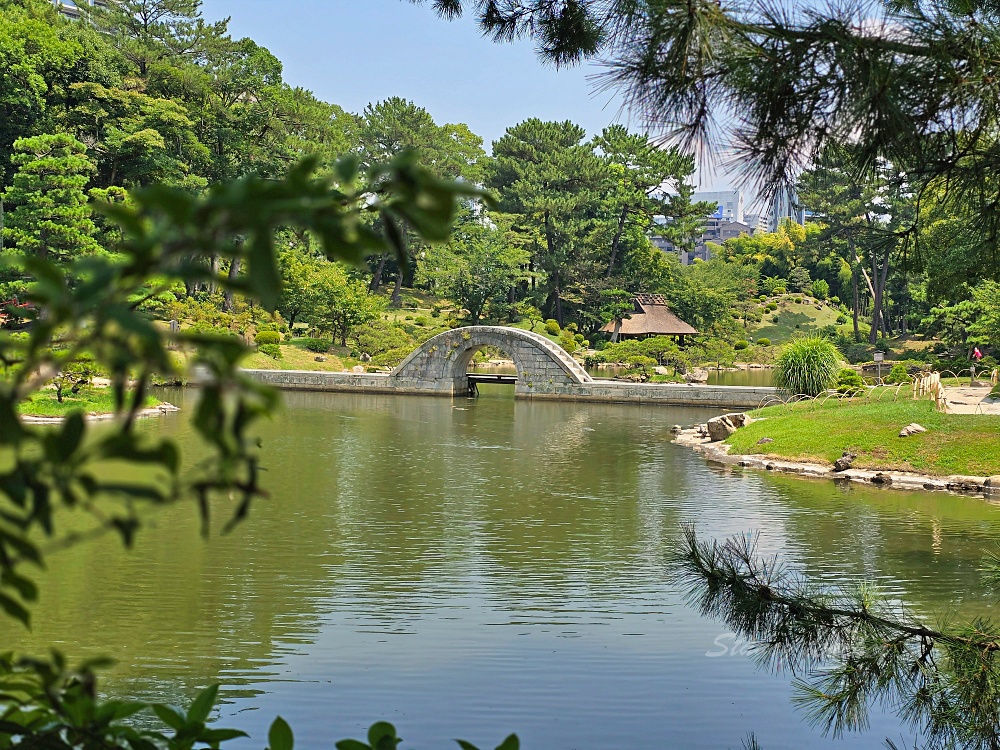 廣島自由行景點「縮景園」日本歷史公園百選隱身在市區裡面的淨土茶道大師創立茗園