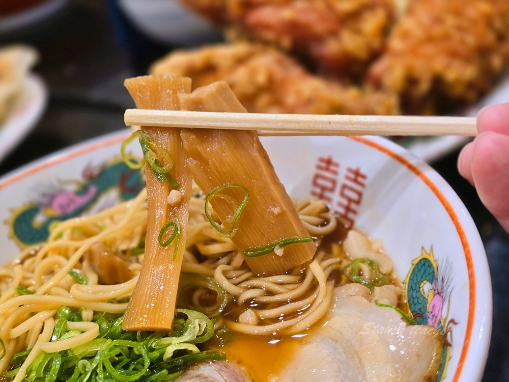 廣島美食必吃「尾道拉麵」三公 Onomichi Ramen Sanko醬油豬背脂蔥花爆棚巨大炸雞太強啦